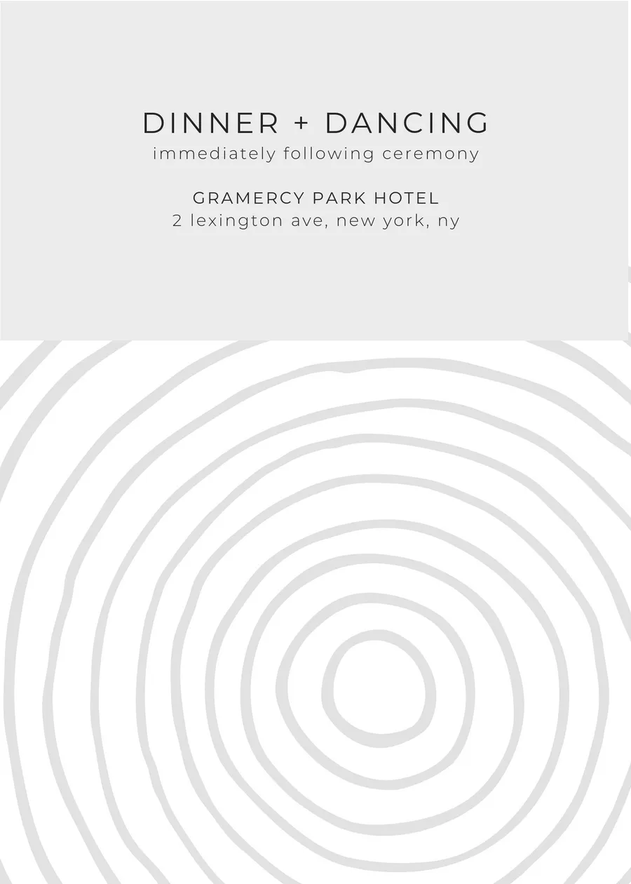 Dinner and dancing grey invitations-party template