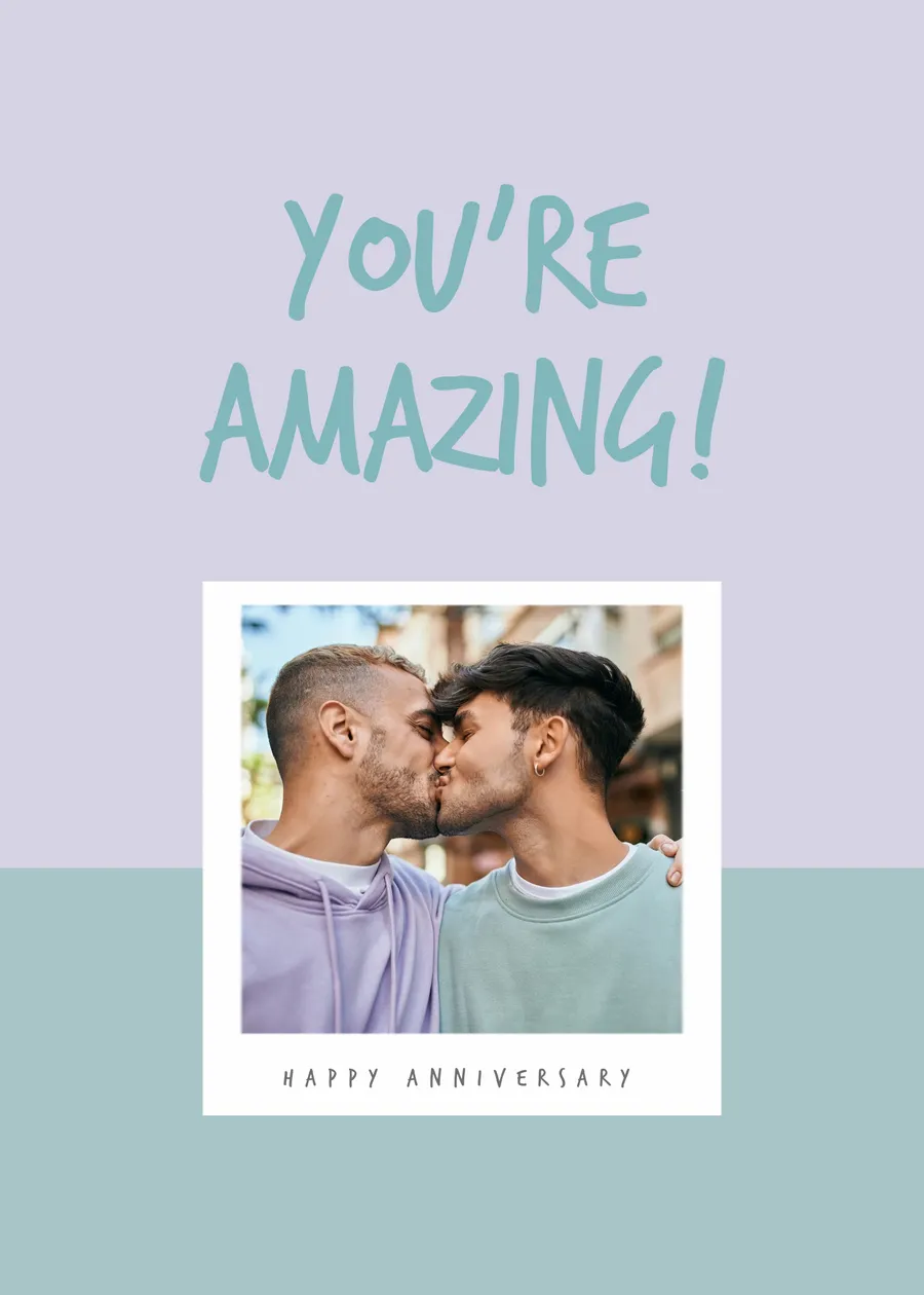 You're Amazing! (lilac) cards-anniversary template