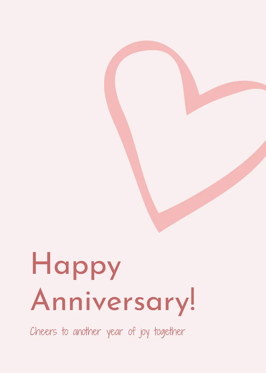 Happy Anniversary (baby pink) cards-anniversary template
