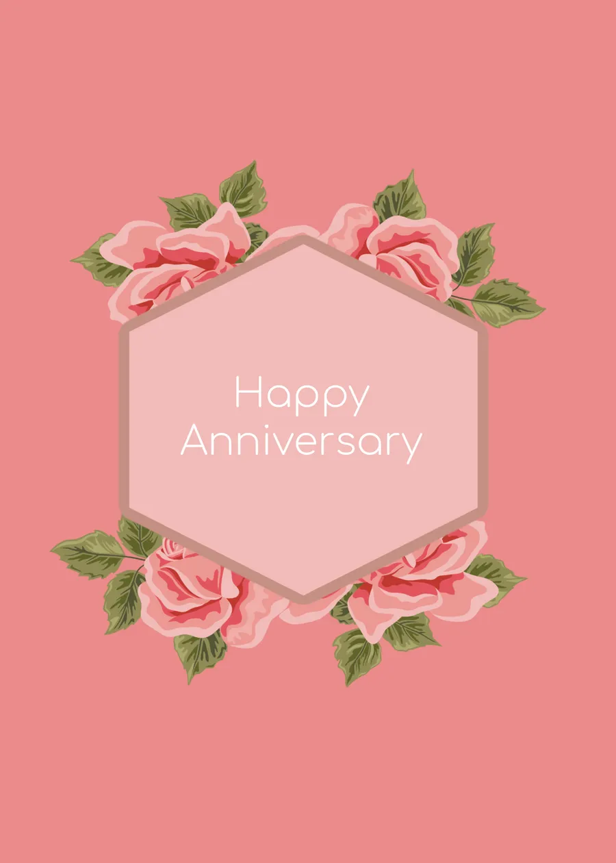 Happy Anniversary (roses) cards-anniversary template