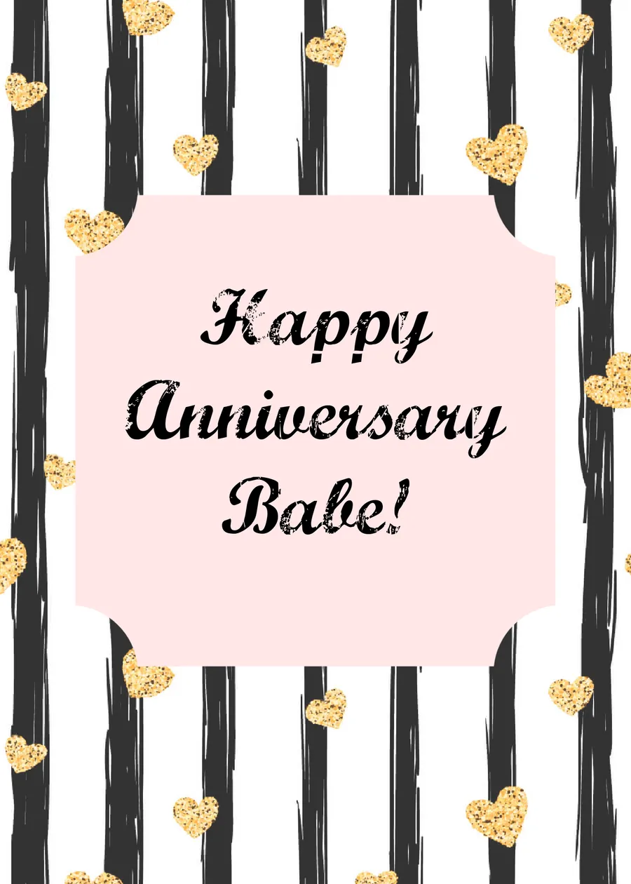 Happy Anniversary Babe! cards-anniversary template