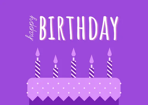  Happy Birthday! (violet) cards-birthday template