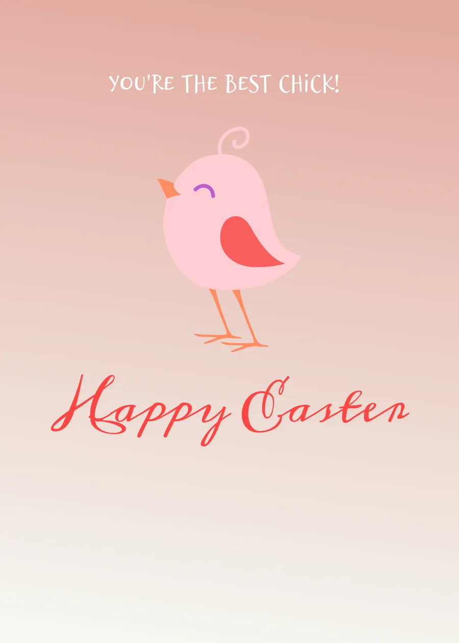 You're the best chick cards-easter template