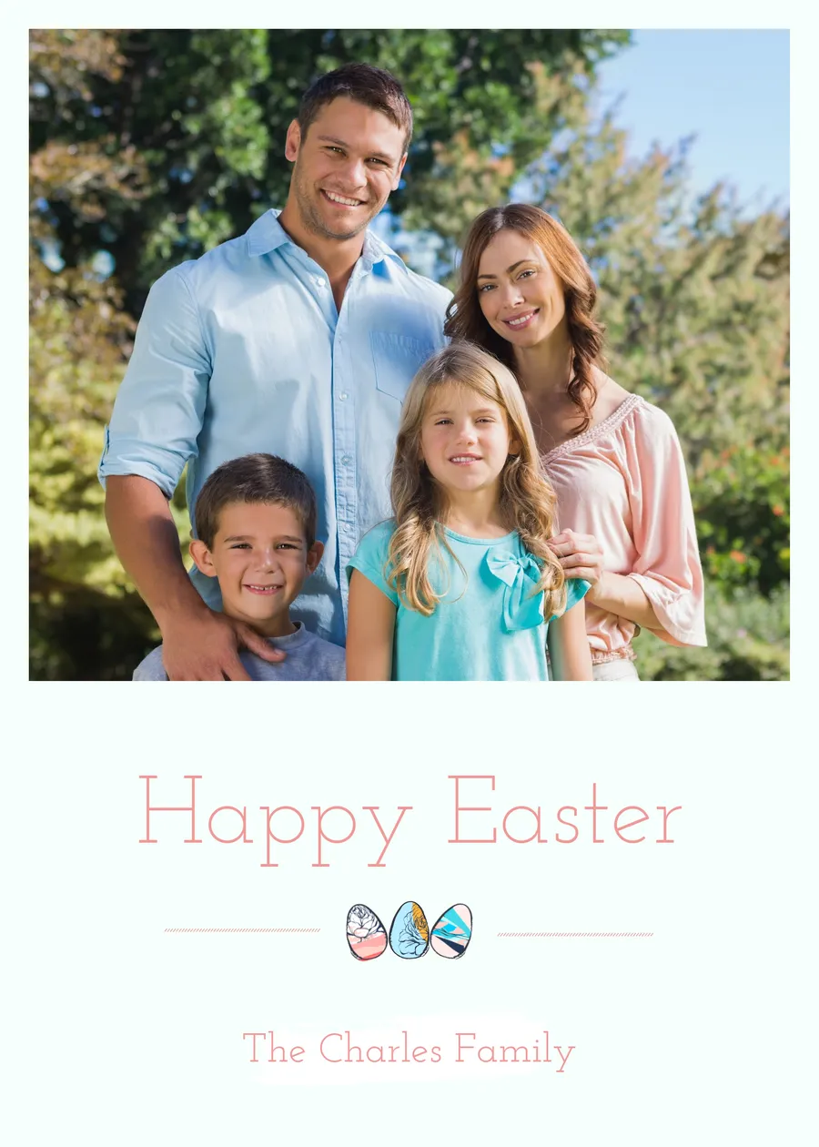 Happy Easter Charles Family cards-easter template