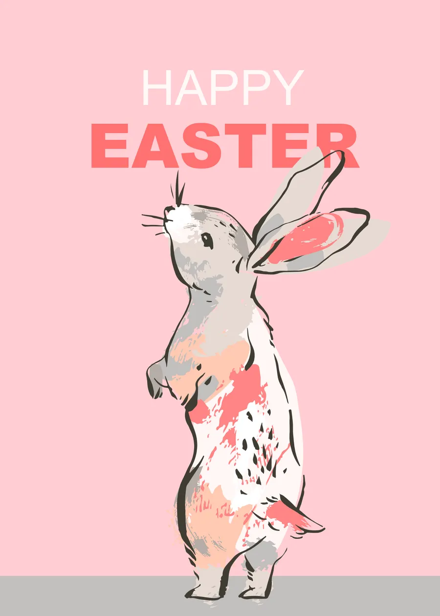 Happy Easter bunny cards-easter template