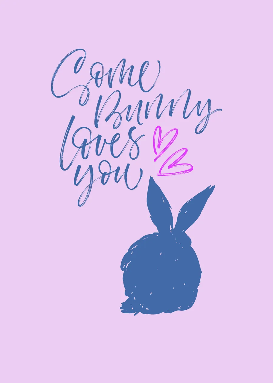 Some bunny loves you pink cards-easter template