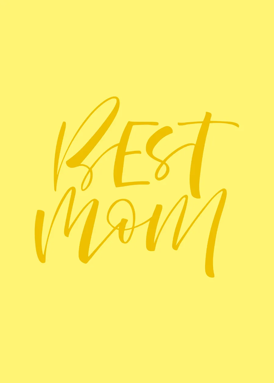 Best Mom yellow cards-mothers-day template