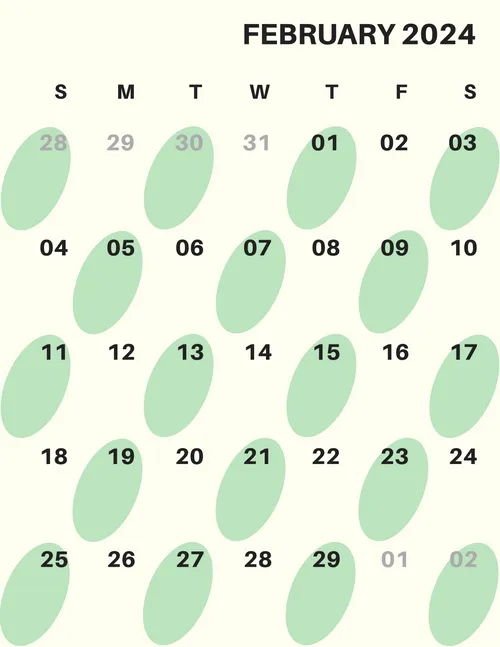 Calendar Monthly 4 calendars template