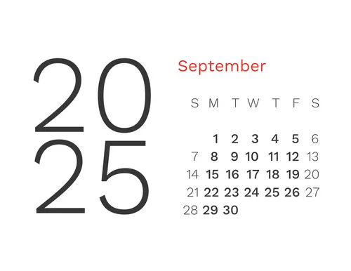 2025 September (black) calendars template