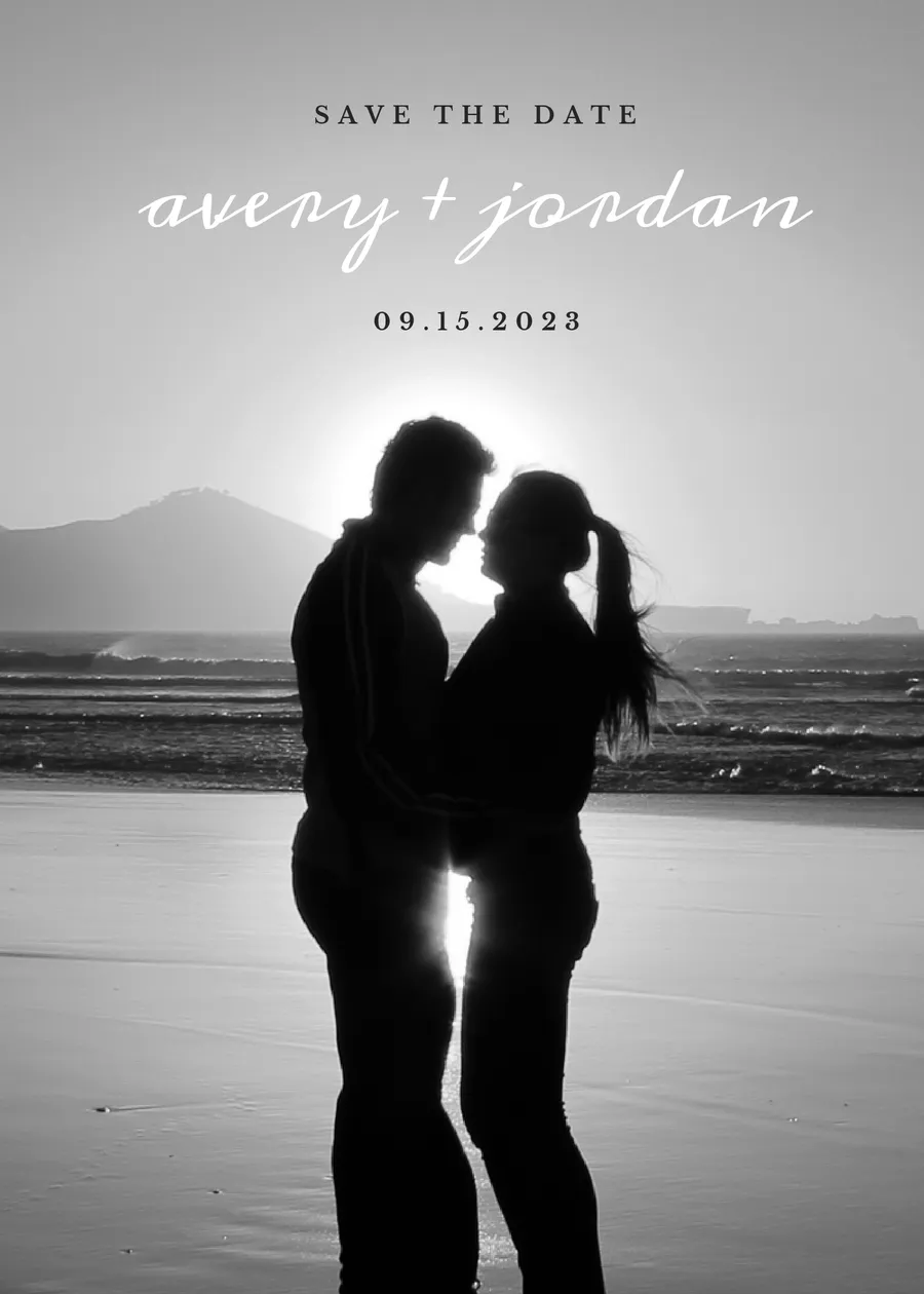 Save the Date Avery & Jordan invitations-wedding template