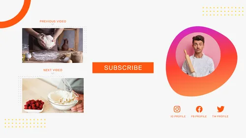 Subscribe cooking  youtube template