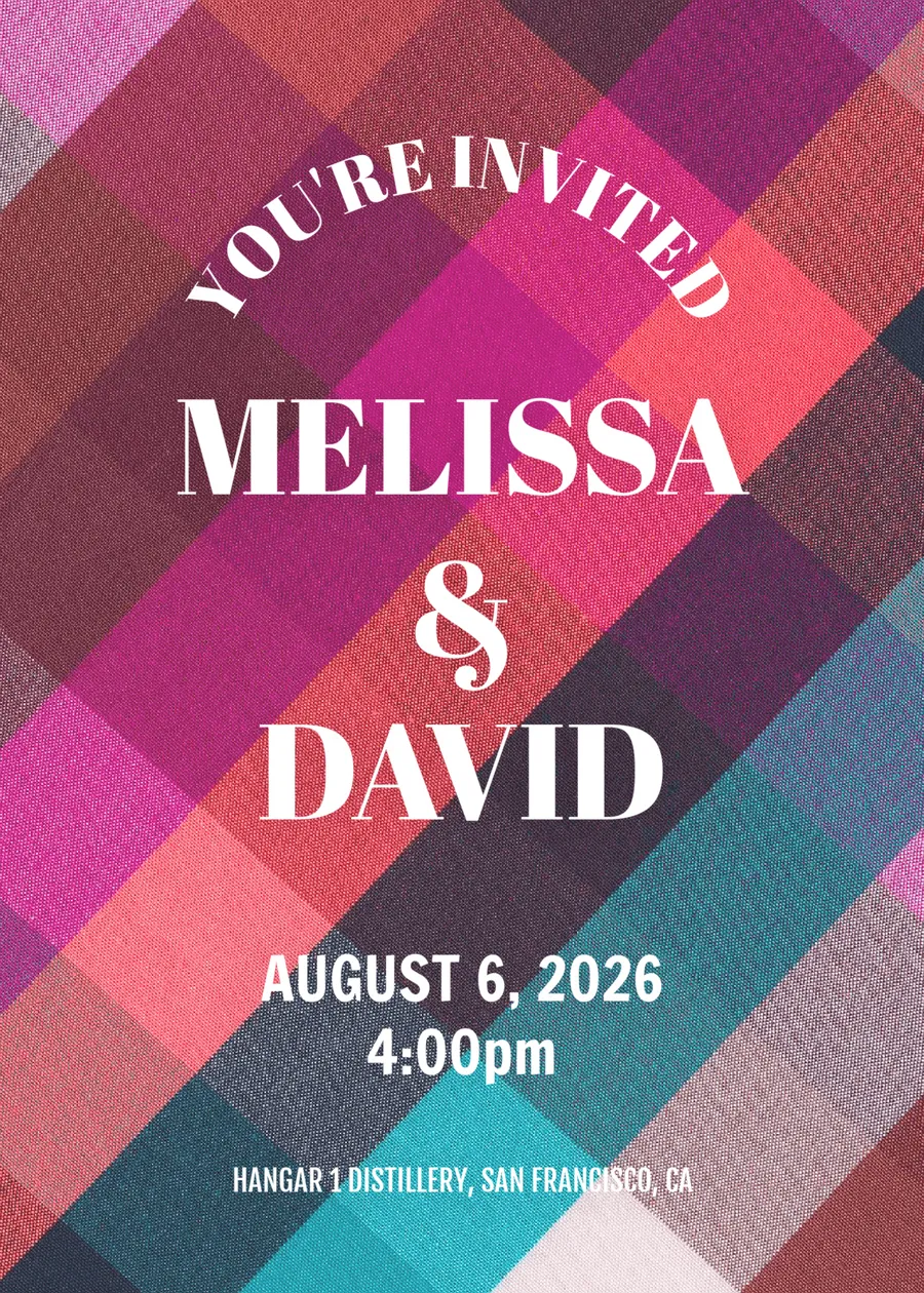 Melissa & David invitations-wedding template