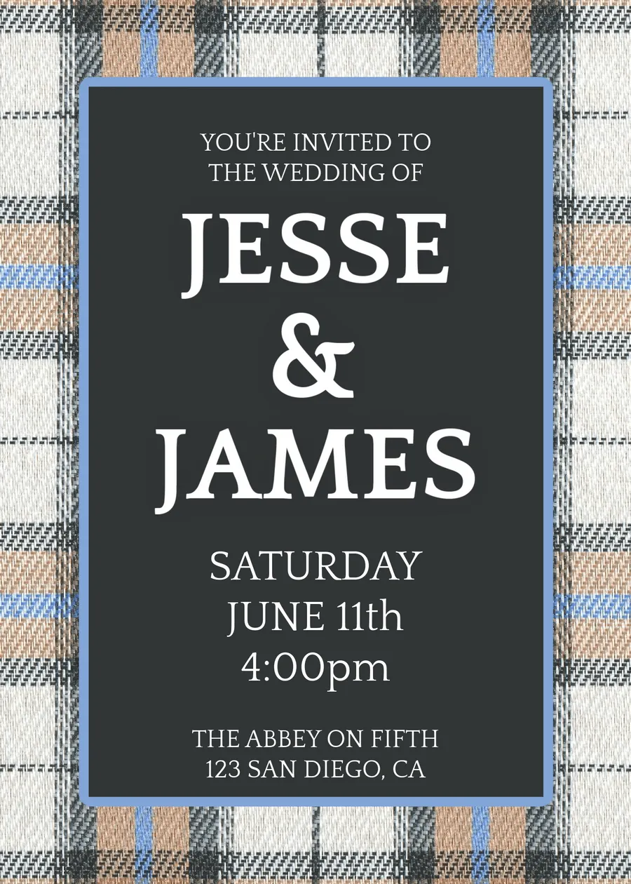 Jesse & James invitations-wedding template