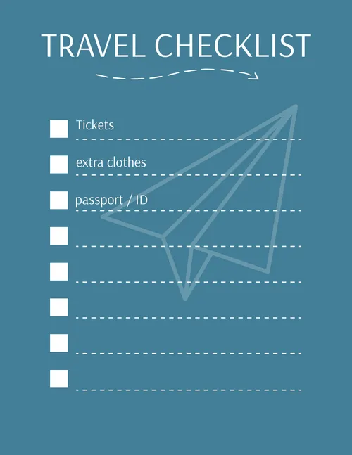Checklist 22 planners template