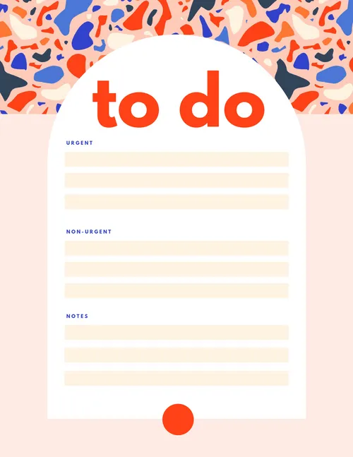 To do  planners template