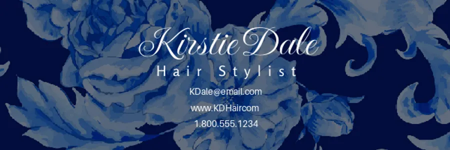 Email Signature hair stylist blue