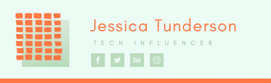 Email Signature tech influencer email template