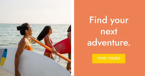 Facebook find your next adventure orange facebook-shop template