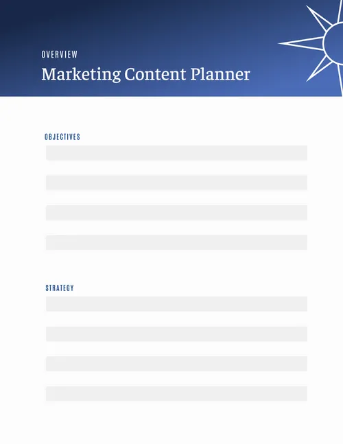 Planner MarketingContent 39 planners template