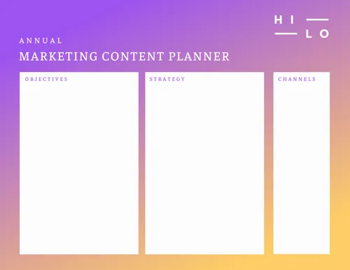 Planner MarketingContent 2 planners template