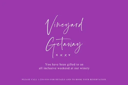 Vineyard gateaway (magenta, yellow, dar red and vineyard picture versions) and  gift-certificates template
