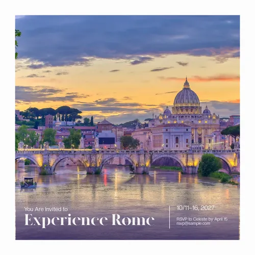 You are invited to experience Rome (IG Post) cards-photo template