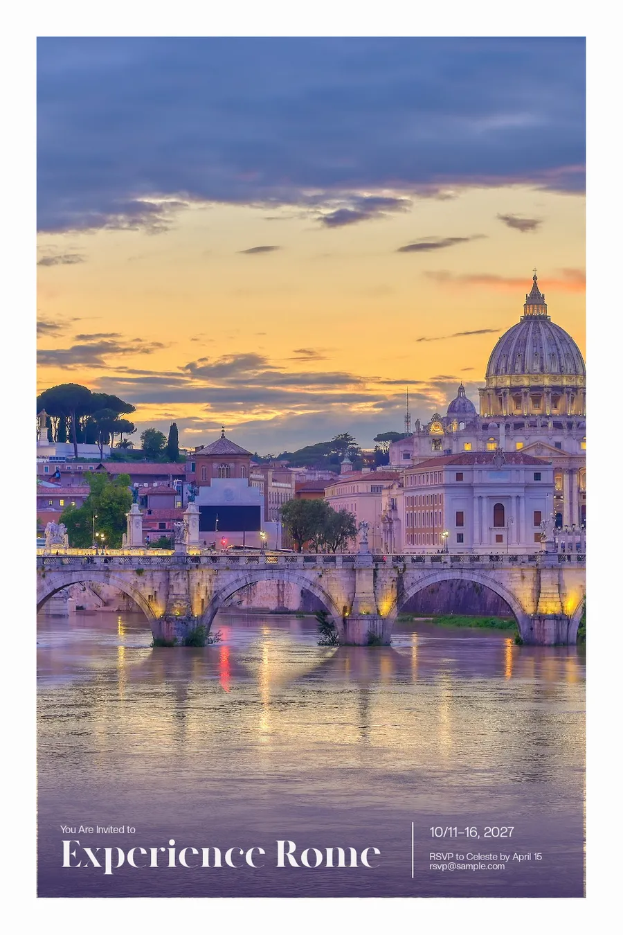 You are invited to experience Rome (Pinterest Ad) pinterest template