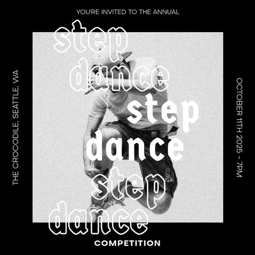 Step Dance Step Dance Step Dance (FB Post) invitations template