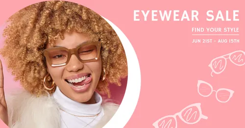 eyewear sale pink linkedin-covers template