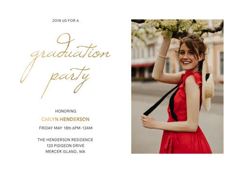 Graduation party invitations-party template