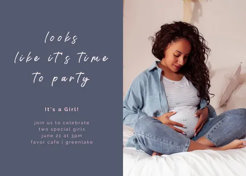 Looks like it's time to party cards-baby-shower template