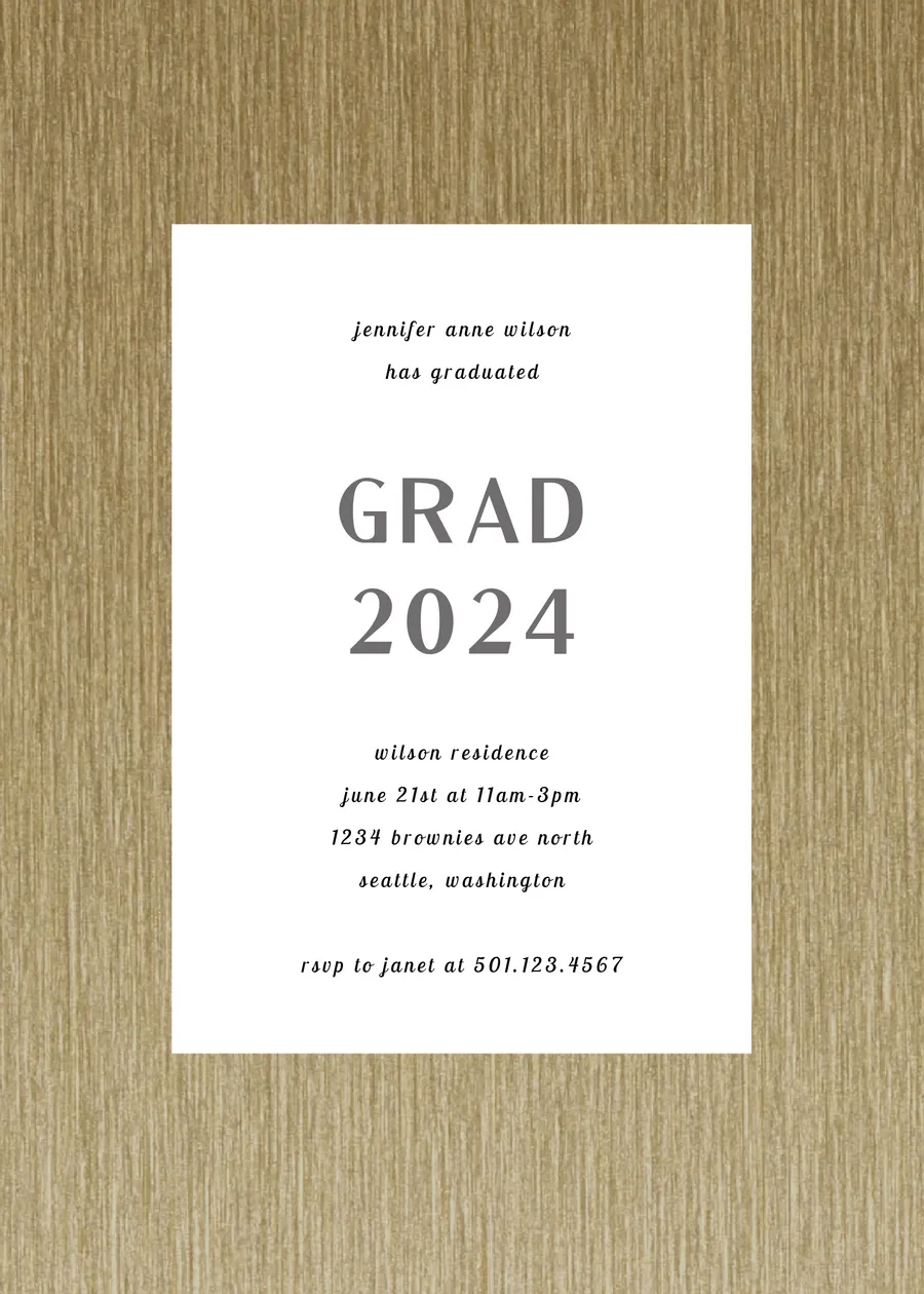 Grad 2024 invitations-party template