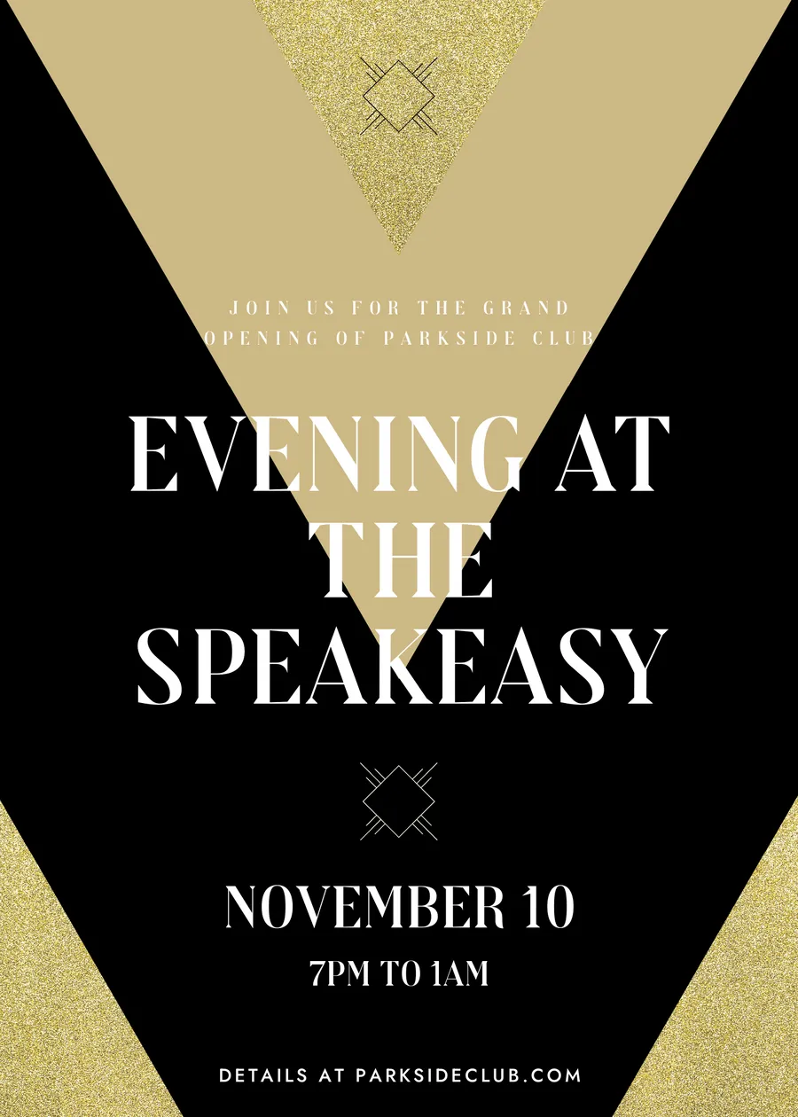 Evening at the Speakeasy (black & gold)