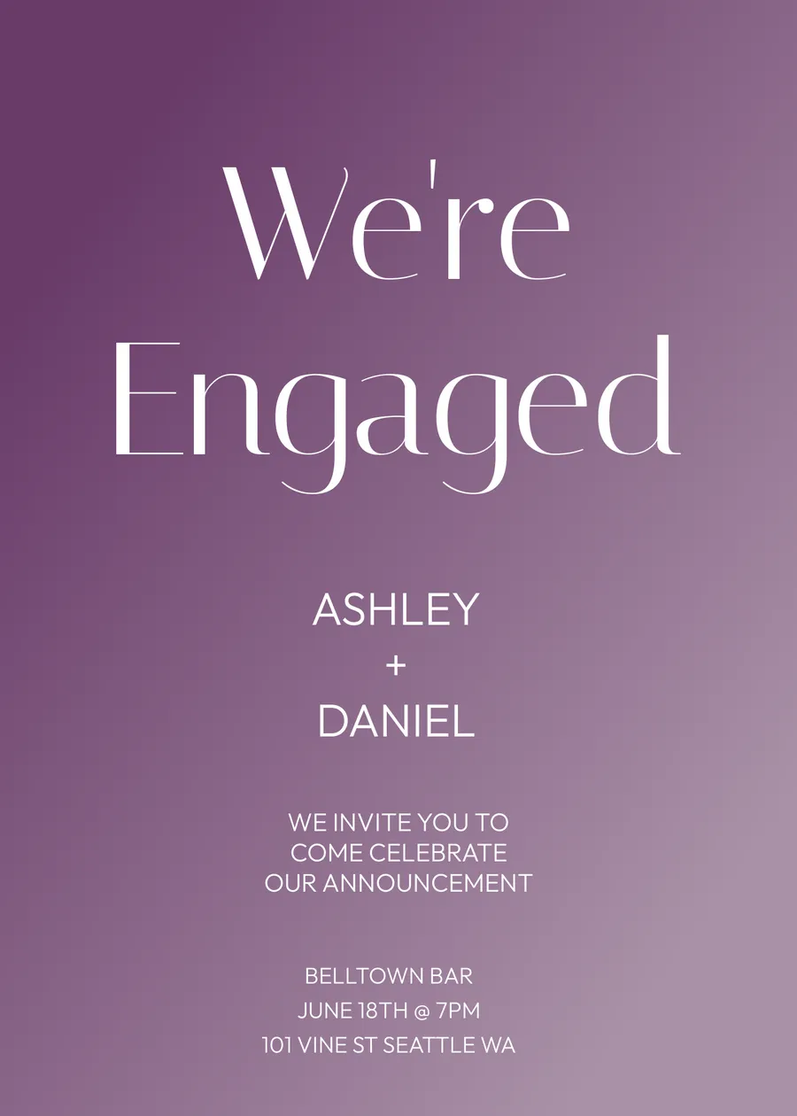 Announcement Engagement 27 announcements template