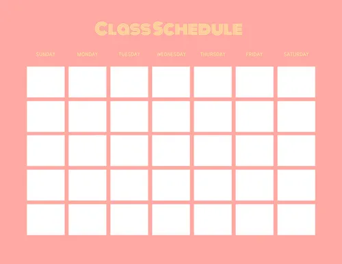 Calendar Class 22 calendars template