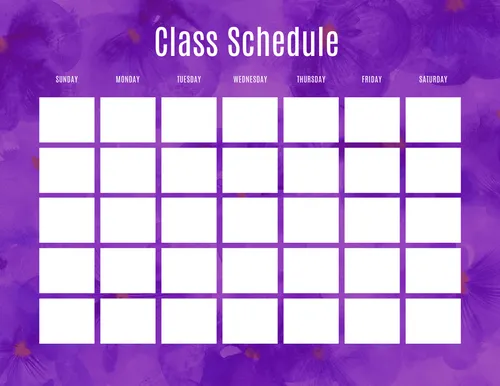 Calendar Class 25 calendars template