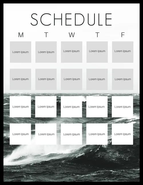 Schedule Photo 03 schedules template
