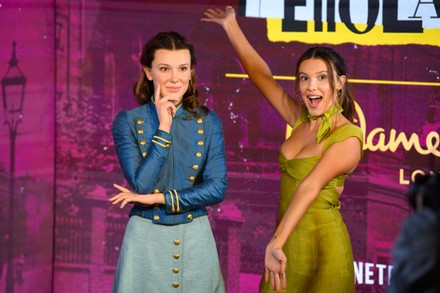 Millie Bobby Brown unveils her brand new Enola Holmes figure at Madame Tussauds, London, UK - 17 Jun 2024 : image de stock éditoriale