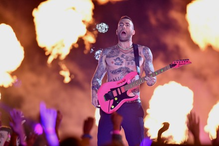 Super Bowl - Maroon 5 Performs The Halftime Show, Atlanta, United States - 03 Feb 2019 Editorial Stock Image