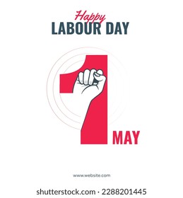 1 may - Happy Labour Day.  International Labour Day Vector
 Stock Vector