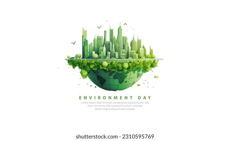 5TH JUNE-World Environment Day. VECTOR  Stock Vector