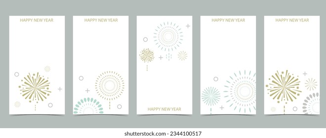 Color firework on background for celebration Immagine vettoriale stock