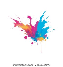 Colored ink splash vector illustration, vector de stoc