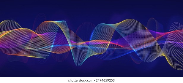 Colorful equalizer wave background vector design in eps 10 Immagine vettoriale stock