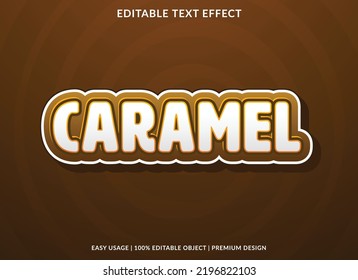 caramel text effect template use for business logo and brand स्टॉक वेक्टर