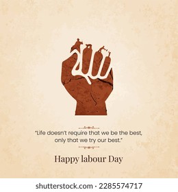 celebrating a Labour or labor day 1st May Stock Vector
