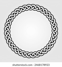 Celtic Style Round frame isolated. Vector illustration Stock-vektor
