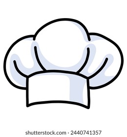 Chef Hat Vector Illustration Doodle Drawing Art Icon Immagine vettoriale stock