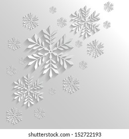 Abstract Background with Snowflakes Stock Vector