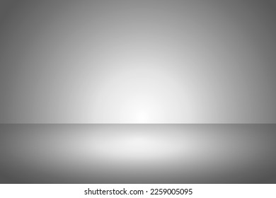Abstract grey gradient backdrop for background. Immagine vettoriale stock